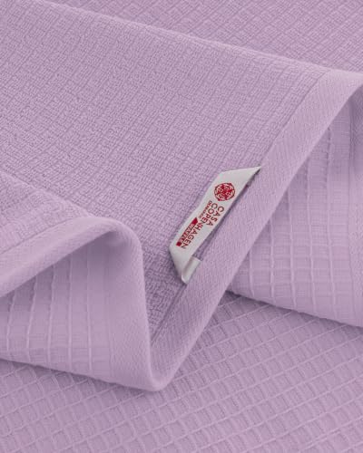 Image of Casa Copenhagen, Egyptian Cotton - Waffle Terry Towel 4 Piece 100% Cotton Large Bath Towel Set - Purple Rose