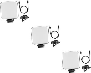 UKCOCO Light 3pcs video light ring light with stand and phone holder alix earle storefront abs selfie light phone light clip makeup light clip on phone light adjustable ring frame w36