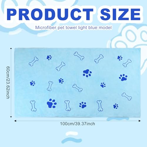 Cosiesnest Hundehandtuch, 60 x 100 cm, Hundehandtücher zum Trocknen von Hunden, 1 Stück, Mikrofaser, Hundebadetuch, Hundetrockner, ultra-saugfähig, dick, für alle Jahreszeiten, maschinenwaschbar und