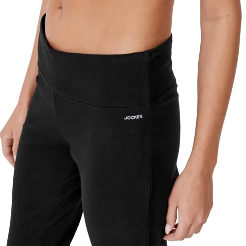 Jockey Women's Activewear Cotton Stretch Flare Capri, Black, M - Thumbnail 7