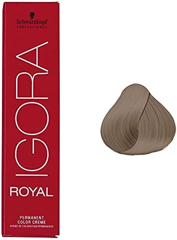 Schwarzkopf Professional Igora Royal Permanent Hair Color, 8-1, Light Blonde Cendre, 60ml