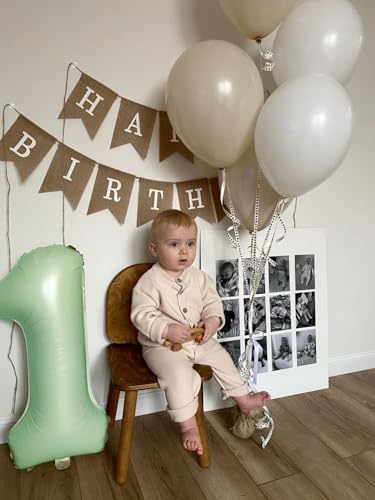 Image of 2 Balloon Numbers Birthday Decorations, 40In Sage-Green Balloons for Party | Eye-catching Appearance, Perfect Decorative Centerpieces, Convenient Self-sealing Structure, Widely for Various Occasions