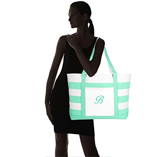 Bolso Tote DALIX Monogram Mint Green para Mujer miniatura 2