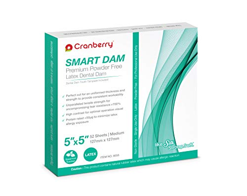 Cranberry Smart Dam Latex Spearmint Scented 5x5, Green
