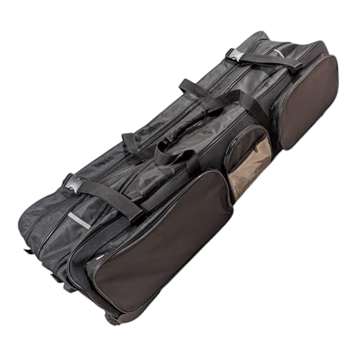 Fencing Club Two Compartment Fencing Bag, Wheeled Sports Equipment Bag for Foil Epee and Saber, Travel Gear, Competition Roll Bag with Straps, Elite Competition Team Bag, Adjustable Compartments