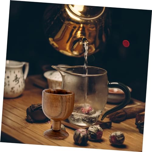 LABRIMP 1Pcs copos de uísque vidro feito à mão copo de vinho copo de madeira jujuba pés altos copo d