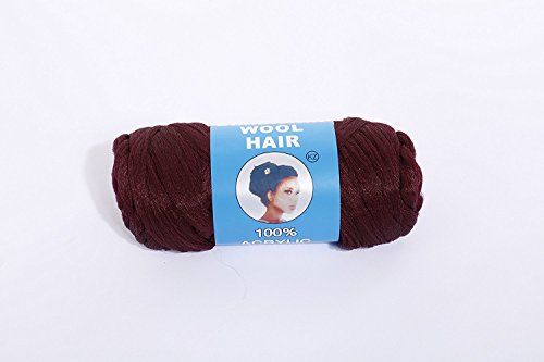 Brazilian Wool Hair For African Hair Braiding Sengalese Twisting (Deep Red)