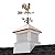 26" Square Manchester Vinyl Cupola with Rooster Weathervane by Good Directions,White