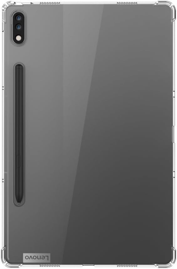 Compatible with Case for Lenovo TAB P12 Pro (TB-Q706F) 12.7 inch 2023 Tablet, Full Coverage Ultra Slim Adjustable Stand Silicone Shockproof Lightweight Protective Cover Case (Transparent)
