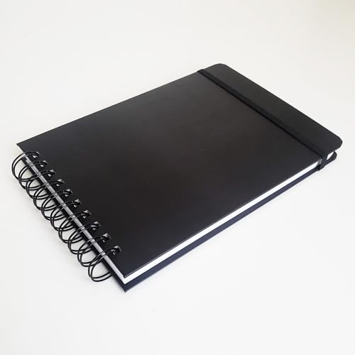 Sketchbook para Aquarela A5 Capa Dura Espiral 240g Preto - 21x15 cm