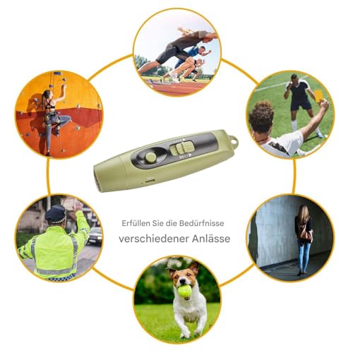 Sifflet electronique rechargeable USB et reglable avec eclairage LED pour sport - 4