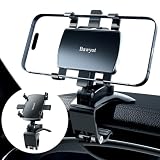 Bawyot Car Phone Holder Mount Dashboard Upgrade 360 Degree Rotation Rear View Mirror and Sun Visor Multifunctional Clip Design Car Universal Phone Mount Compatible with 4-7 inch cellphones