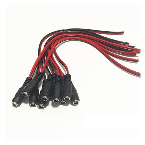 Cable de alimentación de cámara CCTV 12V con conector jack de extensión trasera 2,1x5,5mm 3