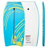 VEVOR 42-Inch Bodyboard, Body Board Trainer with EPS Foam Core & Wrist Leash, UV-Resistant Beach Bodyboard for Beginners, Youth Up to 180 lbs