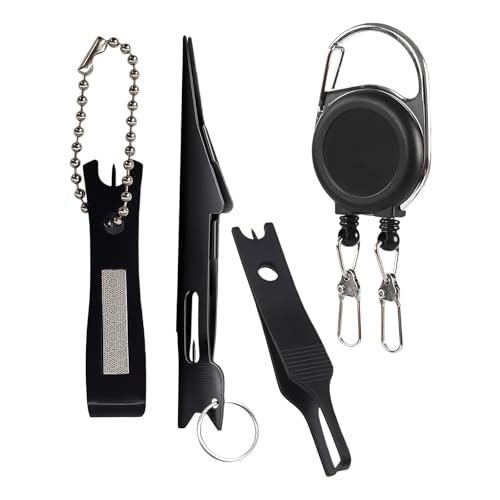 Fly Fishing Clippers Line Cutter Nipper Hook Eye Cleaner with Tweezers Knots Tyer & Carabiner Stainless Steel Clippers Tool Fly 