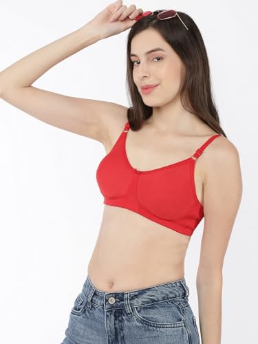 Image of Softline Women's Cotton Rich Wire-Free Non-Padded Molded Bra Combo | Full Coverage & Breathable Comfort | Lightweight, Skin-Friendly Everyday Wear (Pack of 2)