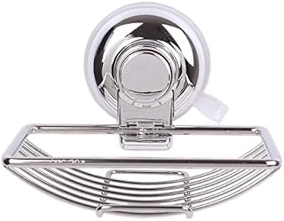 Homeself Suction Soap Dish Holder Vacuum Stainless Steel Bathroom Toilet Soap Saver Case Suction Cups for Bathroom & Kitchen,Not Rust (Soap Dish)