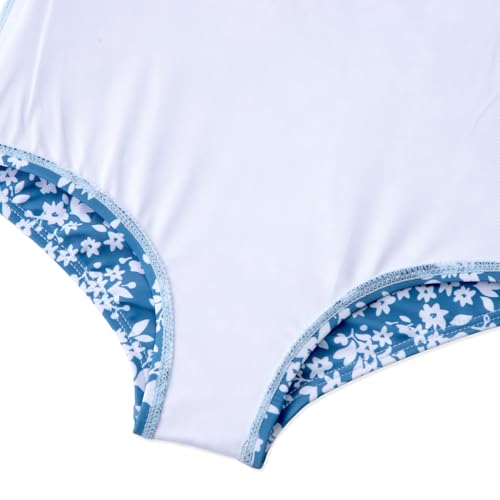Image of Alakuoti Girls One Piece Swimsuits Cutout Ruffle Bathing Suit Quick Dry Beach Swimwear with Adjustable Strap 5-14 Years