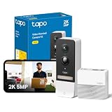 Tapo TD23 2K 5MP Battery Video Doorbell, No Monthly Fee, 160° Doorbell Camera Wireless, 2 Way Audio, Long Life, Ring Chime Included, Flexible Storage, IP54, App Control, Alexa/Google, Outdoor