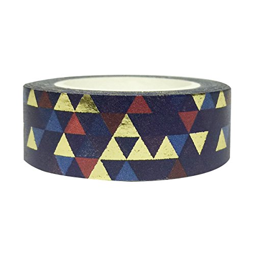 Wrapables Colorful Washi Masking Tape, Mystery Magic Vector Triangles