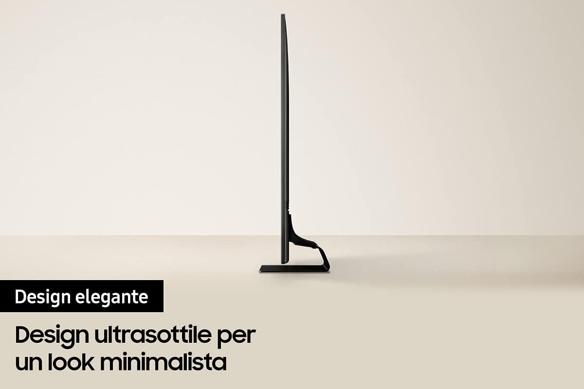 Samsung TV Neo QLED QE55QN90AATXZT, Smart TV 55 Serie QN90A, Neo QLED 4K UHD, Alexa integrato, Titan Black, DVB-T2 [Efficienza energetica classe F]