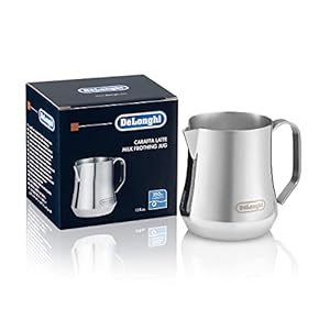 De’Longhi Melkkan DLSC060, Melkkan voor Handmatig Opschuimen, Ergonomische Handgreep, Capaciteit 350 ml, Roestvrij Staal