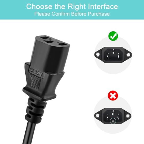 Cable de alimentación AC UL 6FT compatible con máquina de humo Rockville miniatura 3