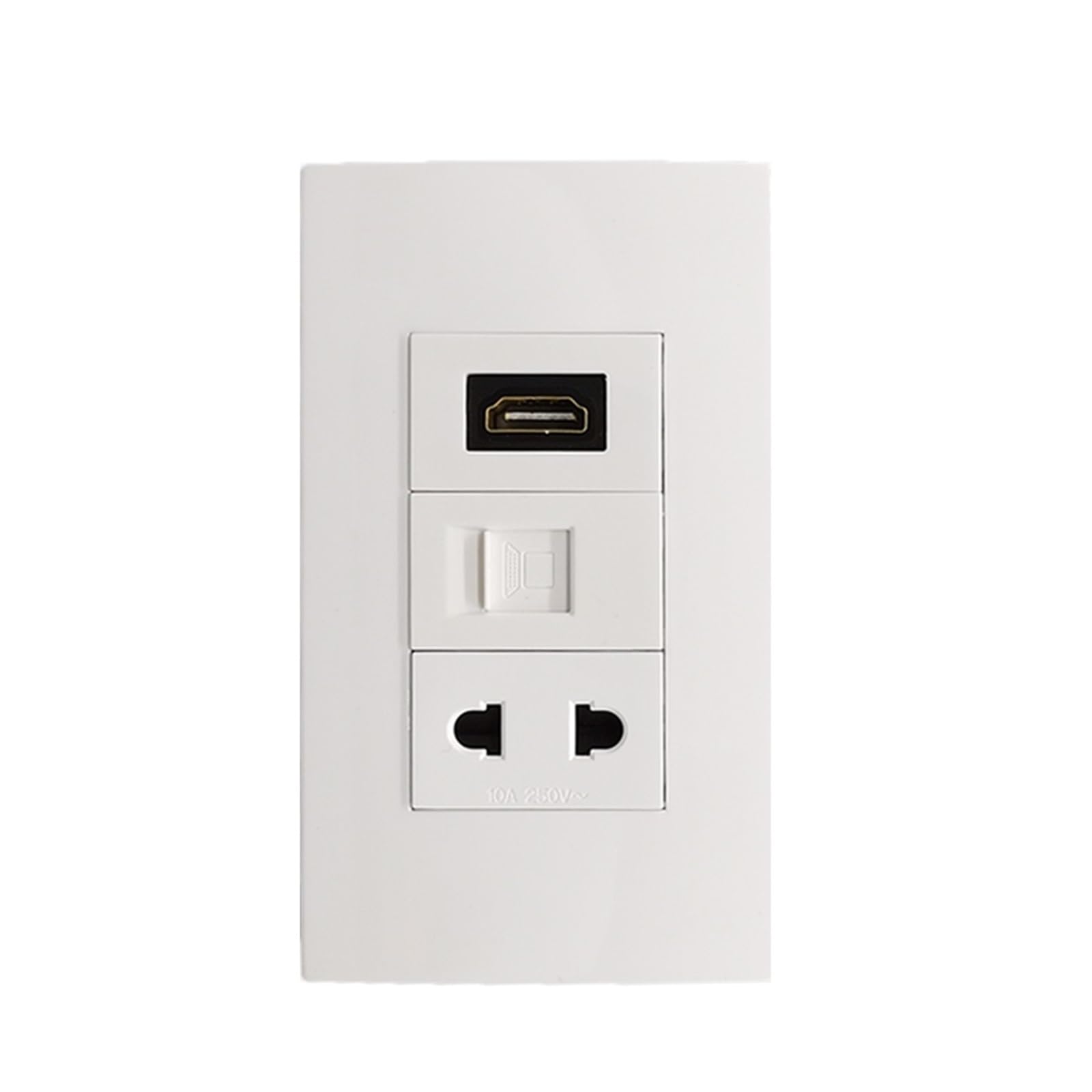 Prise HDMI 2.0 RJ45 Ethernet CAT6 Gigabit connecteur de carte réseau montage mural panneau prise d'alimentation 2 broches 10 A