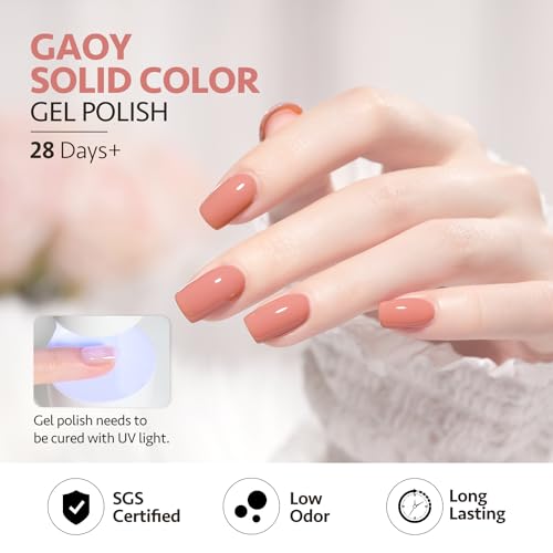 Image of GAOY Green White Spring Gel Nail Polish Set, 6 Colors Blue Pink Coral Olive Soak Off UV Light Cure Gel Polish Kit for Salon and Nail Art DIY at Home
