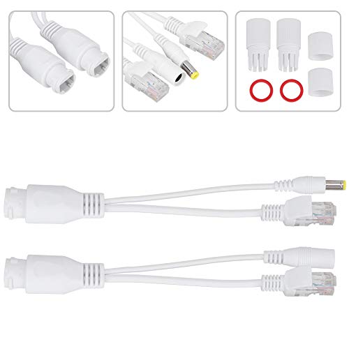 Passive POE Splitter ABS Plastic POE Injector POE Splitter Power for WLAN Switch (White) miniatura 5