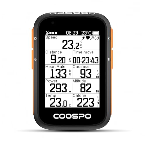 CooSpo Ciclocomputador GPS Computadora Bicicleta Inalámbrica Ordenador De Ciclismo Pantalla LCD De 2,4 Pulgadas Por Impermeable Bicicleta De Carretera MTB Bicicleta