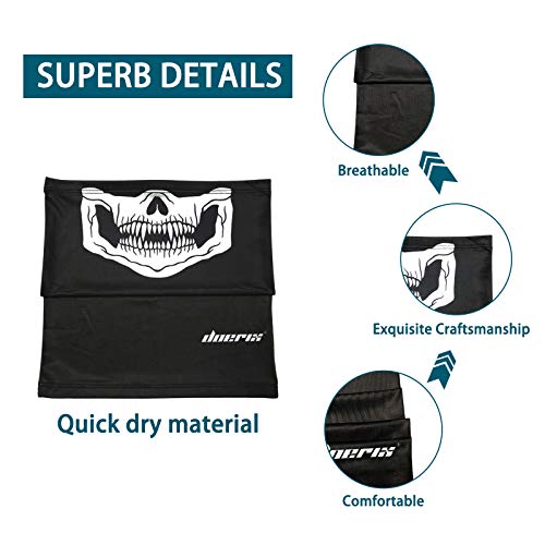 Skull Face Mask Bandana, Motorcycle Face Mask For Men Women, Skeleton Half Face Mask Sun Uv Dust Wind Protection Breathable Rave Face Scarf Neck Gaiter For Biker Riding (Skull Mouth-Normal) #TOP2