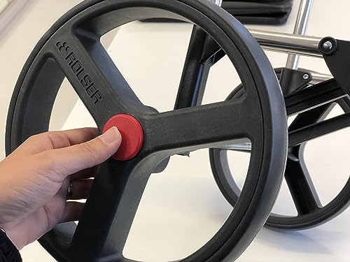 Klappbarer Einkaufstrolley Rolser Big Polar 2 große Räder - Rot – Bild 8