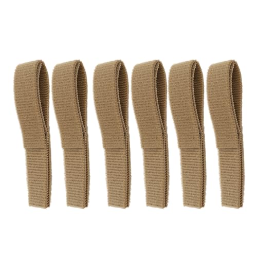 Attaches de rangement de câbles brun clair en scratch pour activités d'équipe - 6