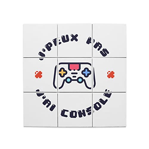 Carreaux céramique j'peux pas j'ai console tableau mural geek de 60 x 60 cm