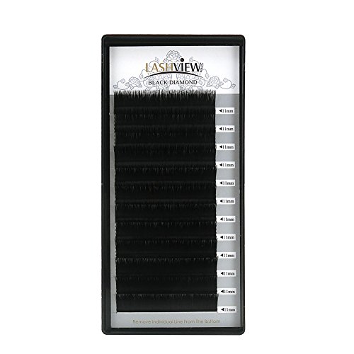LASHVIEW Ellipse Flat Fast-Fan Lashes 0.07mm 0.15mm 1s Fast Fan Volume Eyelash Extensions D Curl Length 11mm Eyelash Extensions