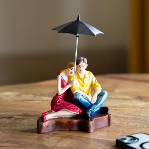 Image of ExclusiveLane 'Love Couple' Modern Decorative Showpiece for Home Decor (Resin, 21.5 cm)| Showpieces for Living Room Couple Gifts|Multicolored