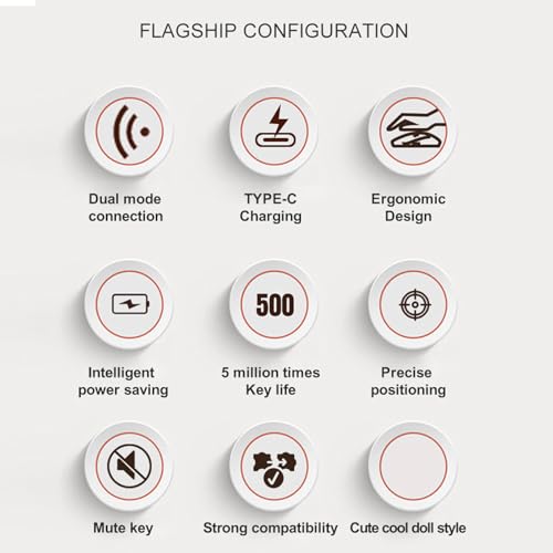 Souris sans fil Bluetooth rose silencieuse avec éclairage RVB rechargeable - 6