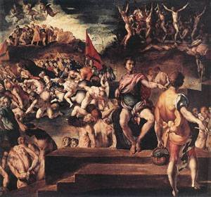 Peinture à l'huile Le Martyre de Saint Maurice idéal pour la décoration de bureau