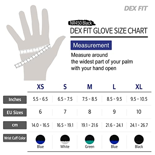 Image of DEX FIT Warm Fleece Winter Gloves NR450, Comfort Spandex Stretch Fit, Power Grip, Thin & Lightweight, Durable Water-Based Nitrile Coating, Machine Washable, Black 7 (S) 3 Pairs