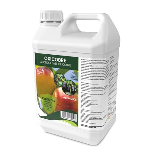 Oxicloruro de Cobre de 5L Concentrado al 70% Ecológico. Abono para Topo Tipo de Plantas y árboles. Fertilizante 100% Natural a Base de Cobre.