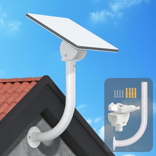 Aymgna Wall Mount for Starlink Mini 360 Adjustable Heavy Duty Aluminum Alloy Outdoor Mounting Bracket Rustproof Anti-Corrosion Easy to Install Perfect for Home RV Shed Sidewall White