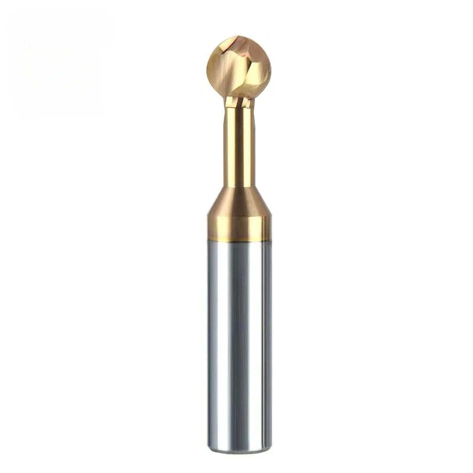 Fresa de extremo de carburo sólido R1-R6 con forma de T y bola, brocas de enrutador CNC de doble flauta for acero y aluminio, 1 unidad(For Steel,R6xD12x60L)