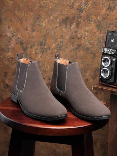 Image of Men's Slip On Fashion Chelsea Boots | High Tops, Soft Cushioned Insole, Comfortable Fit, Trendy, Stylish Boots