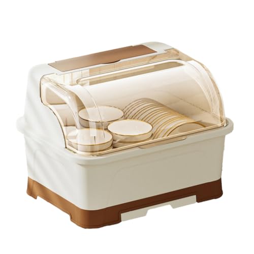 Stthherk Juego de Organizador de Cocina, Escurridor de Platos con Tapa, Cuenco de Plástico, Almacenamiento de Palillos, Escurridores de Vajilla Que Pueden Drenar el Agua