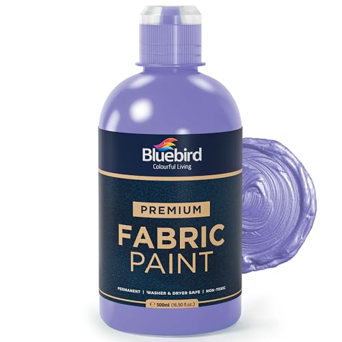 Image of BLUEBIRD Fabric Paint, Victorian Purple, 16.9 Fl Oz, Permanent Fabric Paints for Clothes, Furniture Upholstery