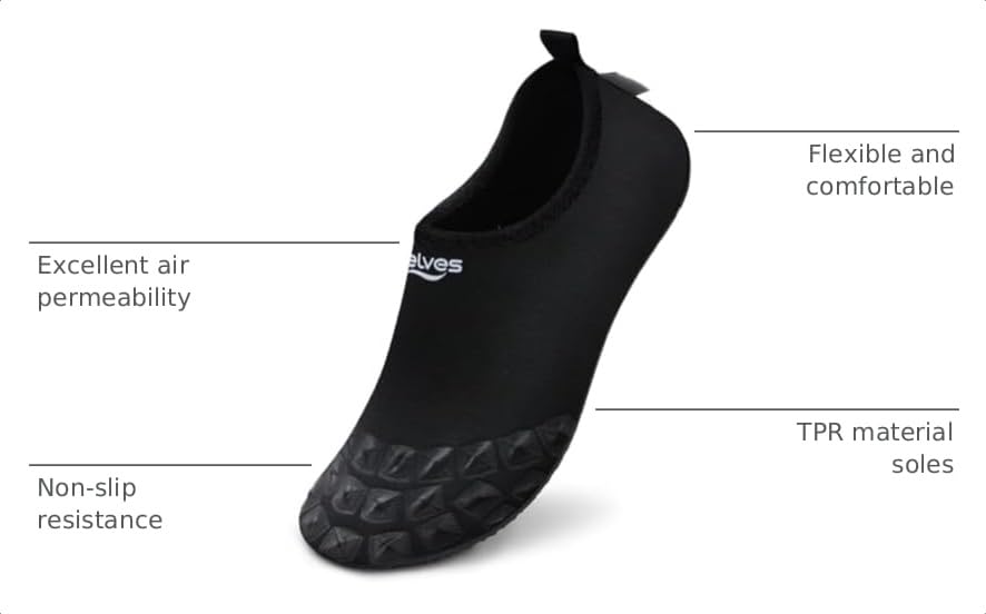 Image of WateLves Water Shoes for Womens Mens Barefoot Quick-Dry Aqua Socks for Beach Swim Surf Yoga Exercise New Translucent Color Soles
