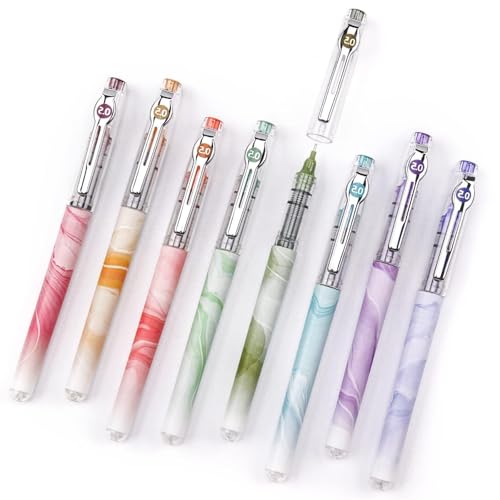 for Liquid Ink Ball Pens: Multi Colored 0.5mm Extra Fine Point Tip ...