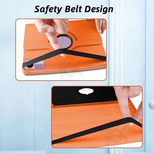 Image of TGK Rotating Cover for Redmi Pad SE 11 inch 360 Degree Leather Flip Case (Orange)