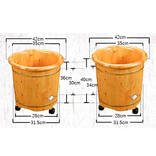 Barril de madera grande para spa de pies 36 cm miniatura 3